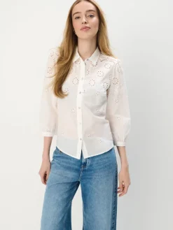 Blusen, Hemden>MOHITO Hemdbluse mit Stickereidetail Weiu00df