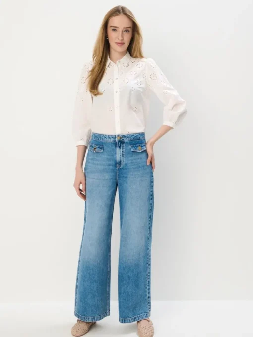 Blusen, Hemden>MOHITO Hemdbluse mit Stickereidetail Weiu00df