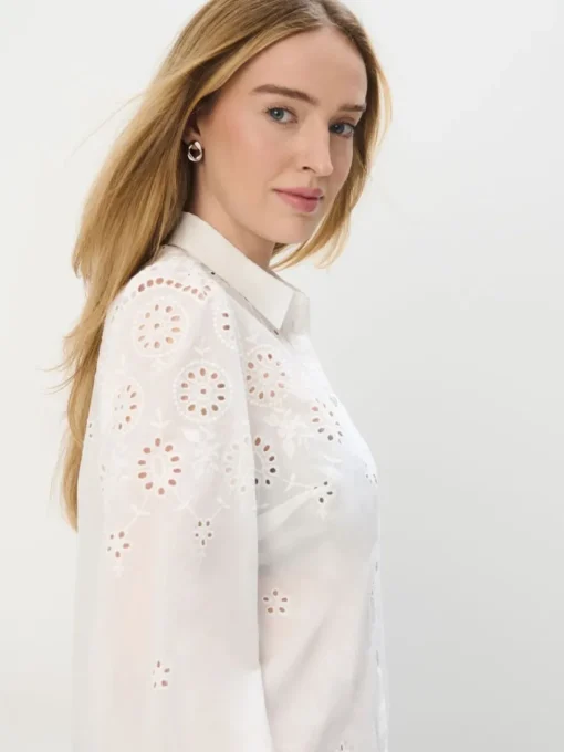 Blusen, Hemden>MOHITO Hemdbluse mit Stickereidetail Weiu00df