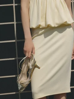 Beachwear Kollektion|Schuhe Für Jede Gelegenheit></noscript>MOHITO High Heels-Sandalen Gold