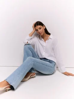 Jeans>MOHITO High waisted flare jeans Blau