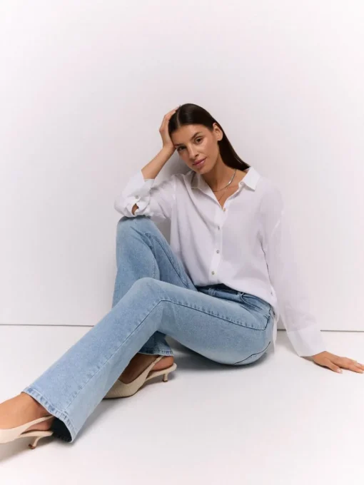 Jeans>MOHITO High waisted flare jeans Blau