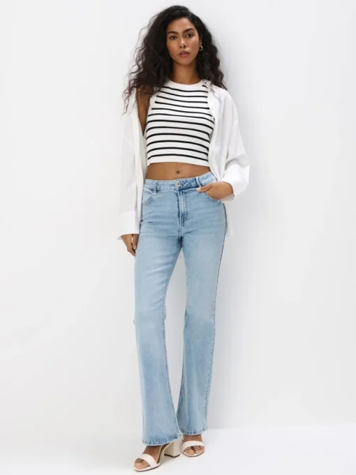 Jeans>MOHITO High waisted flare jeans Blau