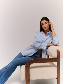 Jeans>MOHITO High waisted flare jeans Blau