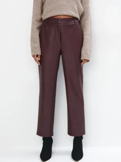 Hosen>MOHITO Hose aus Kunstleder Dunkelbraun