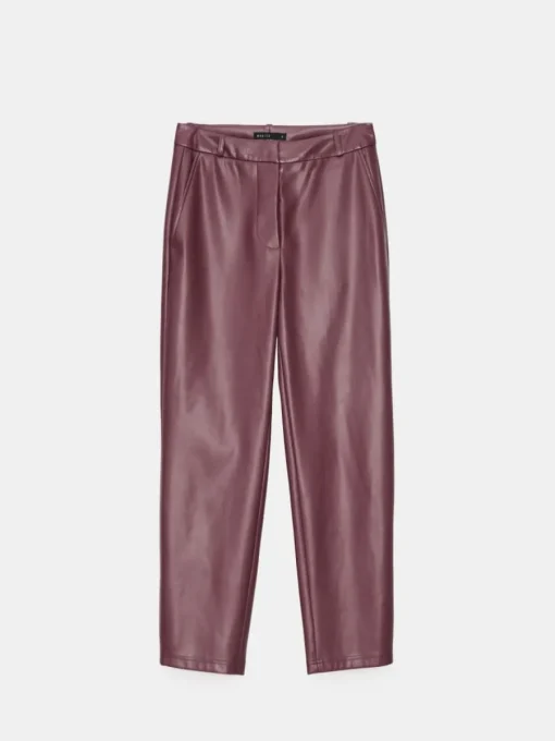 Hosen>MOHITO Hose aus Kunstleder Dunkelbraun