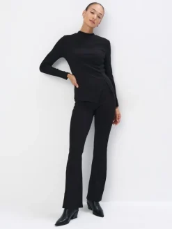 Hosen>MOHITO Hose im Flare-Fit Schwarz