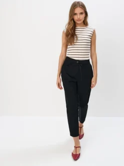 Am Häufigsten Ausgewählt|Hosen>MOHITO Hose mit Bindedetail Schwarz