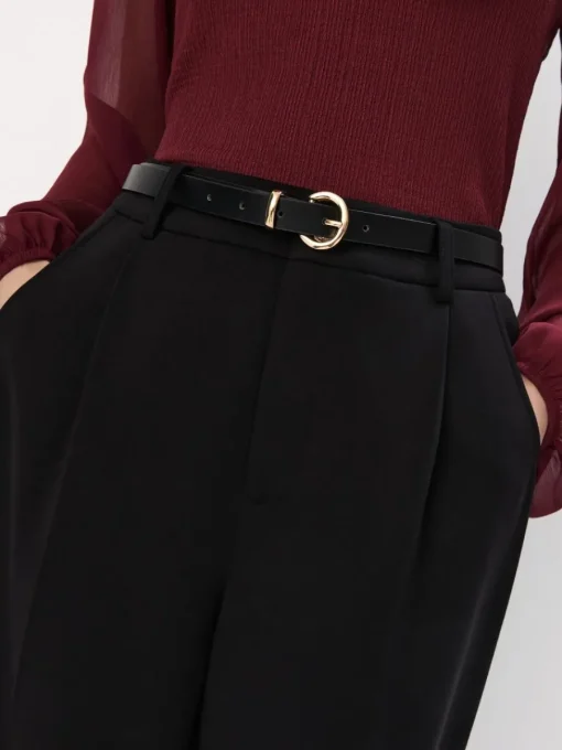 Hosen>MOHITO Hose mit Gürtel Schwarz