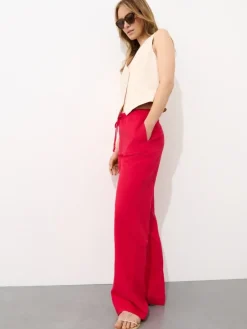 Hosen>MOHITO Hose mit hohem Leinenanteil Rot