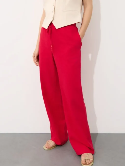 Hosen>MOHITO Hose mit hohem Leinenanteil Rot