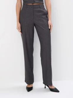 Anzüge|Hosen>MOHITO Hose mit weitem Bein Grau