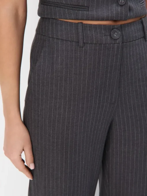 Anzüge|Hosen>MOHITO Hose mit weitem Bein Grau