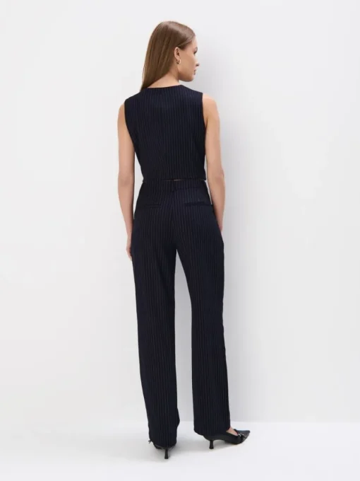 Anzüge|Hosen>MOHITO Hose mit weitem Bein Navy