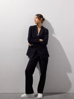 Anzüge|Hosen></noscript>MOHITO Hose mit weitem Bein Navy