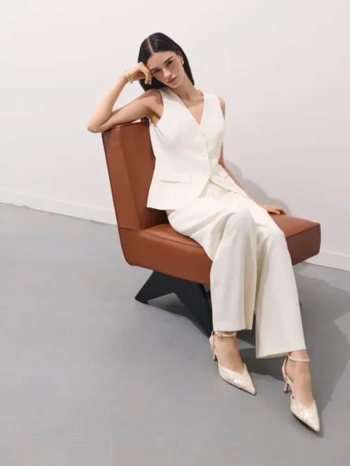 Hosen>MOHITO Hose mit weitem Bein Creme