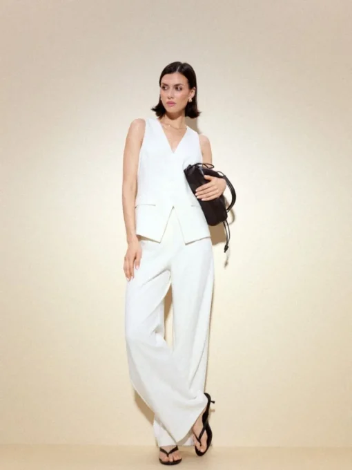 Hosen>MOHITO Hose mit weitem Bein Creme
