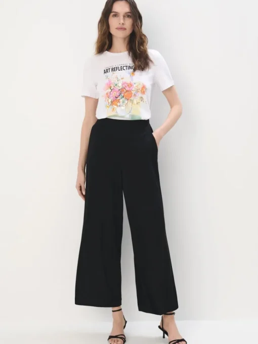 Hosen>MOHITO Hose mit weitem Bein Schwarz