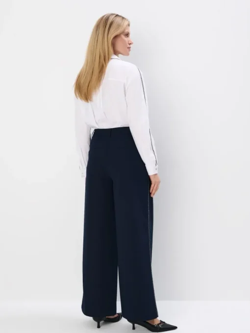 Hosen>MOHITO Hose mit weitem Bein Navy