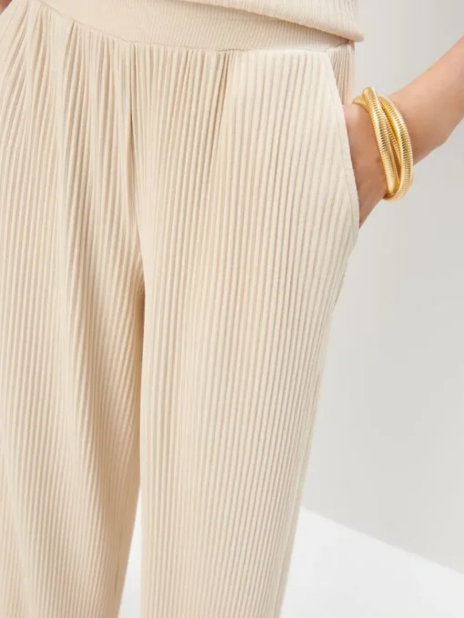 Hosen>MOHITO Hose mit Weitem Bein Und Stoffgürtel Nude