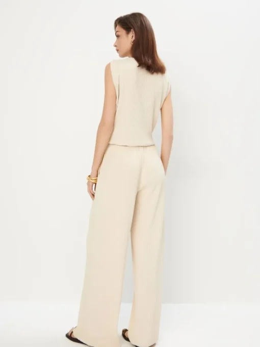 Hosen>MOHITO Hose mit Weitem Bein Und Stoffgürtel Nude