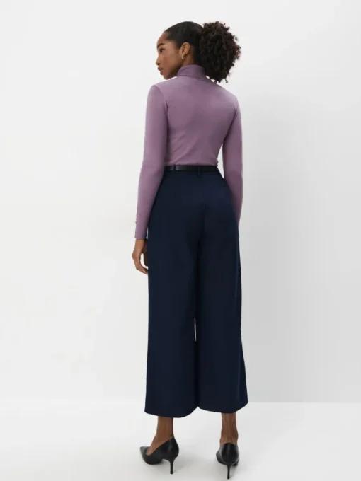 Hosen>MOHITO Hose mit weitem Bein und Gürtel Navy
