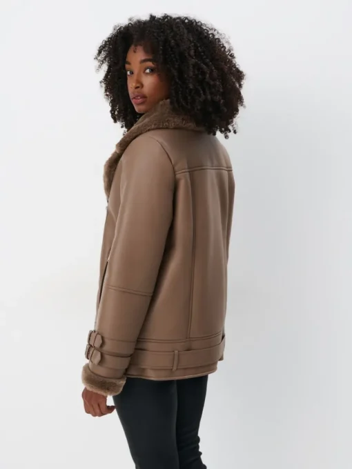 Jacken, Mäntel>MOHITO Jacke mit Pelzkragen Beige