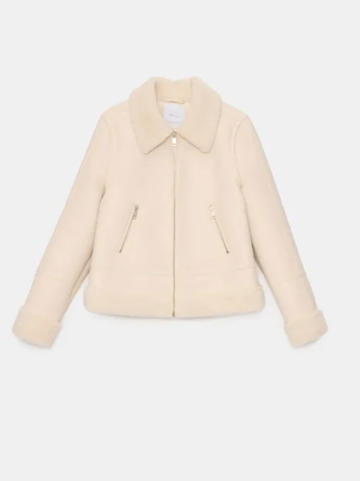 Jacken, Mäntel>MOHITO Jacke mit Pelzkragen Creme