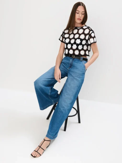 Jeans>MOHITO Jeans mit breiten Beinen Blau
