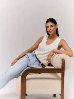 Jeans>MOHITO Jeans mit Gürtel Blau