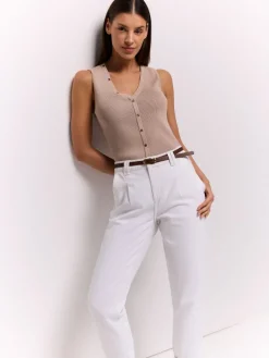 Am Häufigsten Ausgewählt|Jeans></noscript>MOHITO Jeans mit Gürtel Weiu00df