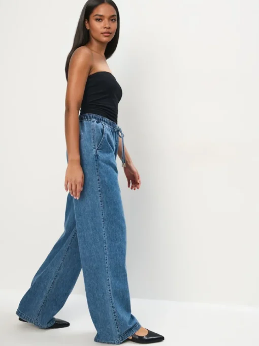 Jeans>MOHITO Jeans mit weitem Bein Blau