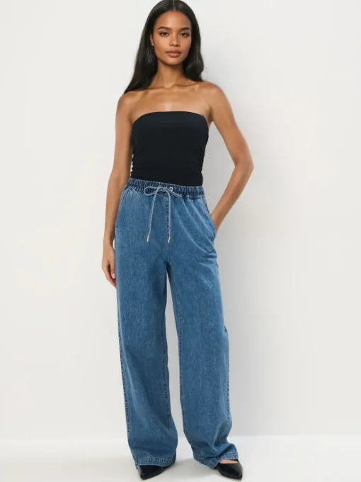 Jeans>MOHITO Jeans mit weitem Bein Blau