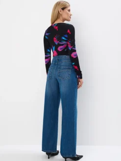Jeans></noscript>MOHITO Jeans mit weitem Bein Blau