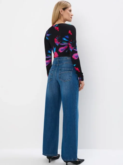 Jeans>MOHITO Jeans mit weitem Bein Blau