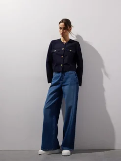 Jeans></noscript>MOHITO Jeans mit weitem Bein Blau