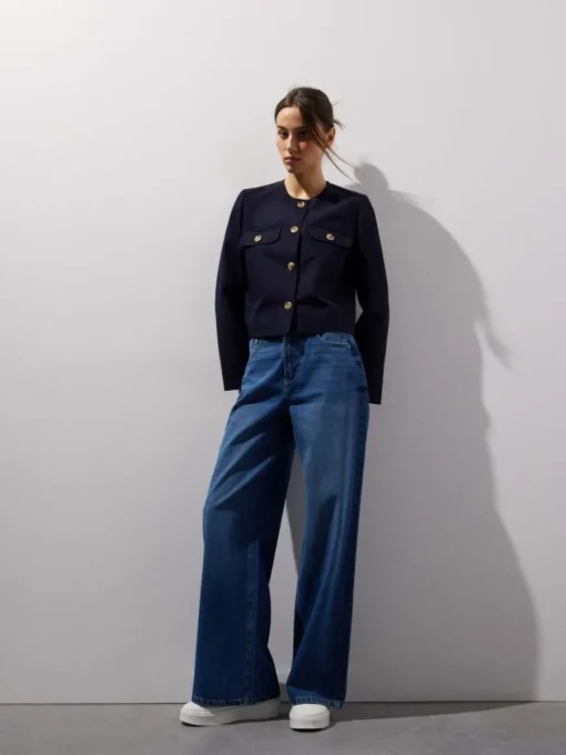 Jeans>MOHITO Jeans mit weitem Bein Blau