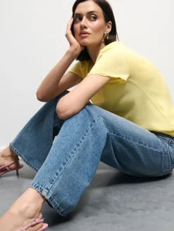 Jeans>MOHITO Jeans mit weitem Bein Blau