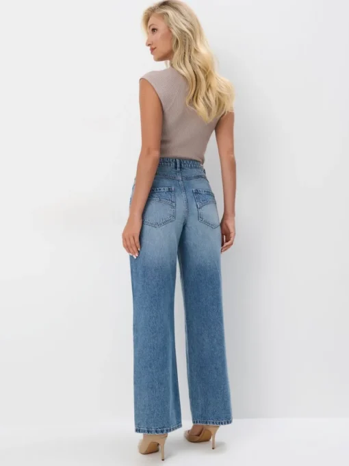 Jeans>MOHITO Jeans mit weitem Bein Blau