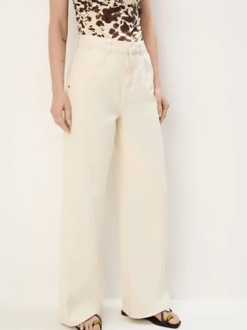 Jeans>MOHITO Jeans mit weitem Bein Creme
