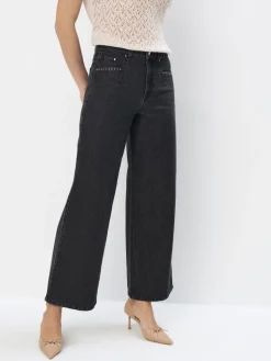 Jeans>MOHITO Jeans mit weitem Bein Schwarz