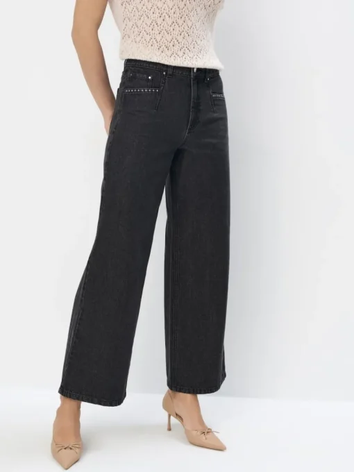 Jeans>MOHITO Jeans mit weitem Bein Schwarz
