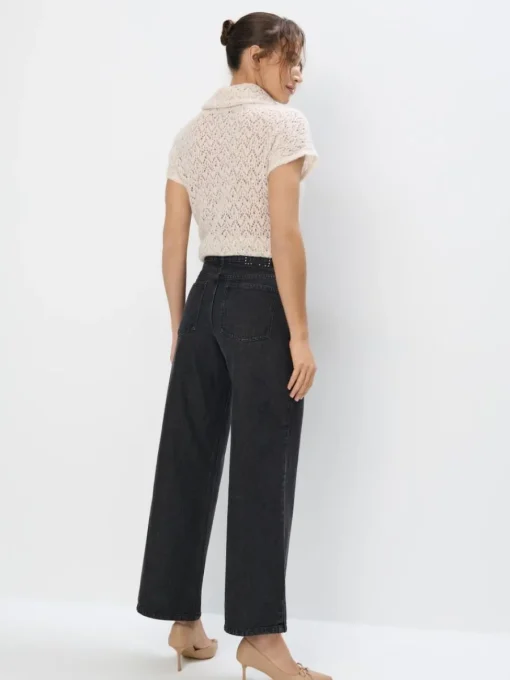Jeans>MOHITO Jeans mit weitem Bein Schwarz