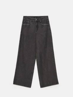 Jeans></noscript>MOHITO Jeans mit weitem Bein Schwarz