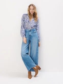 Jeans>MOHITO Jeans mit weitem Bein Blau