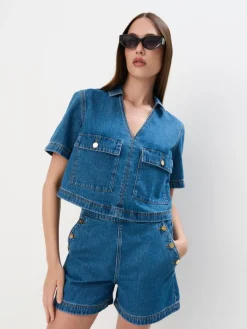 Blusen, Hemden>MOHITO Jeanshemd Blau