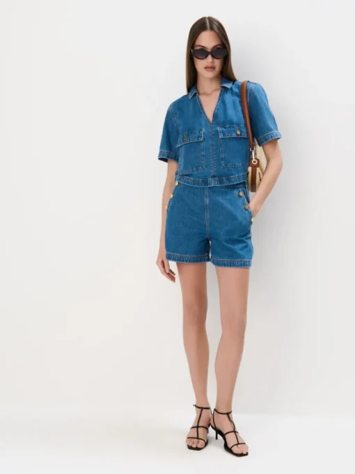 Blusen, Hemden>MOHITO Jeanshemd Blau