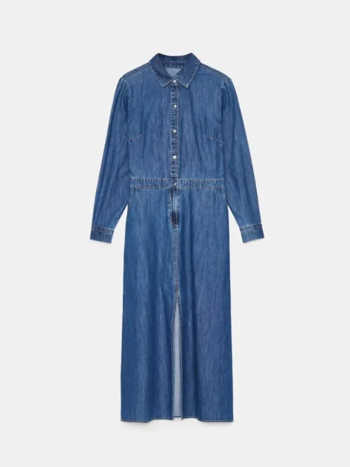 Midi, Maxikleider|Kleider, Overalls>MOHITO Jeanskleid Blau