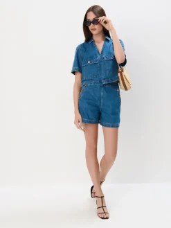 Shorts>MOHITO Jeansshorts Blau