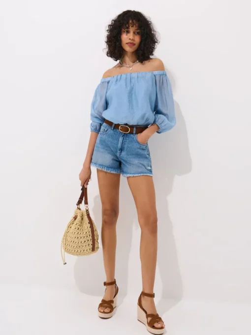 Shorts>MOHITO Jeansshorts Blau